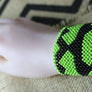 Art# K325 4 inch. Original Kayapo Traditional Peyote stitch Beaded Bracelet from Brazil