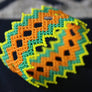 Art# K326 3+ inch. Original Kayapo Traditional Peyote stitch Beaded Bracelet from Brazil