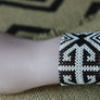 Art# K334 3+ inch. Original Kayapo Traditional Peyote stitch Beaded Bracelet from Brazil