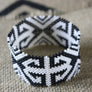 Art# K334 3+ inch. Original Kayapo Traditional Peyote stitch Beaded Bracelet from Brazil
