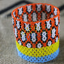 Art# K339 3+ inch. Original Kayapo Traditional Peyote stitch Beaded Bracelet from Brazil
