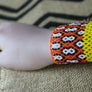 Art# K339 3+ inch. Original Kayapo Traditional Peyote stitch Beaded Bracelet from Brazil