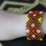 Art# K343 3+ inch. Original Kayapo Traditional Peyote stitch Beaded Bracelet from Brazil