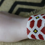 Art# K344 4 inch. Original Kayapo Traditional Peyote stitch Beaded Bracelet from Brazil