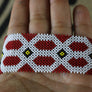 Art# K344 4 inch. Original Kayapo Traditional Peyote stitch Beaded Bracelet from Brazil