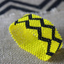 Art# K348 3+ inch. Original Kayapo Traditional Peyote stitch Beaded Bracelet from Brazil