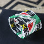 Art# K349 3 inch. Original Kayapo Traditional Peyote stitch Beaded Bracelet from Brazil