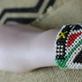Art# K349 3 inch. Original Kayapo Traditional Peyote stitch Beaded Bracelet from Brazil