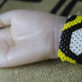 Art# K355 4 inch. Original Kayapo Traditional Peyote stitch Beaded Bracelet from Brazil