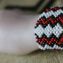 Art# K356 3.5+ inch. Original Kayapo Traditional Peyote stitch Beaded Bracelet from Brazil
