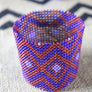 Art# K364 3.5+ inch. Original Kayapo Traditional Peyote stitch Beaded Bracelet from Brazil