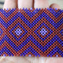 Art# K364 3.5+ inch. Original Kayapo Traditional Peyote stitch Beaded Bracelet from Brazil