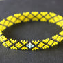 Art# K368 3+ inch. Original Kayapo Traditional Peyote stitch Beaded Bracelet from Brazil