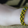 Art# K368 3+ inch. Original Kayapo Traditional Peyote stitch Beaded Bracelet from Brazil