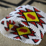 Art# K370 4+ inch. Original Kayapo Traditional Peyote stitch Beaded Bracelet from Brazil