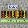 Art# K377 3 inch. Original Kayapo Traditional Peyote stitch Beaded Bracelet from Brazil