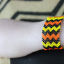 Art# K377 3 inch. Original Kayapo Traditional Peyote stitch Beaded Bracelet from Brazil