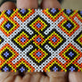 Art# K379 3+ inch. Original Kayapo Traditional Peyote stitch Beaded Bracelet from Brazil