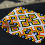 Art# K379 3+ inch. Original Kayapo Traditional Peyote stitch Beaded Bracelet from Brazil