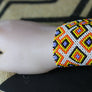 Art# K379 3+ inch. Original Kayapo Traditional Peyote stitch Beaded Bracelet from Brazil