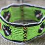 Art# K380 3+ inch. Original Kayapo Traditional Peyote stitch Beaded Bracelet from Brazil