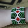 Art# K381 3.5+ inch. Original Kayapo Traditional Peyote stitch Beaded Bracelet from Brazil