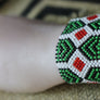 Art# K381 3.5+ inch. Original Kayapo Traditional Peyote stitch Beaded Bracelet from Brazil