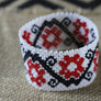 Art# K382 3+ inch. Original Kayapo Traditional Peyote stitch Beaded Bracelet from Brazil