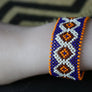Art# K383 3+ inch. Original Kayapo Traditional Peyote stitch Beaded Bracelet from Brazil