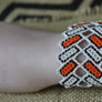 Art# K385 3+ inch. Original Kayapo Traditional Peyote stitch Beaded Bracelet from Brazil