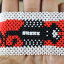 Art# K389 3.5+ inch. Original Kayapo Traditional Peyote stitch Beaded Bracelet from Brazil