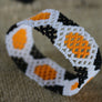 Art# K393 3+ inch. Original Kayapo Traditional Peyote stitch Beaded Bracelet from Brazil