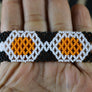 Art# K393 3+ inch. Original Kayapo Traditional Peyote stitch Beaded Bracelet from Brazil