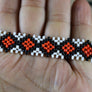 Art# K395 3.5+ inch. Original Kayapo Traditional Peyote stitch Beaded Bracelet from Brazil