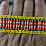Art# K396 3.5 inch. Original Kayapo Traditional Peyote stitch Beaded Bracelet from Brazil
