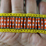 Art# K396 3.5 inch. Original Kayapo Traditional Peyote stitch Beaded Bracelet from Brazil