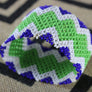 Art# K404 4 inch. Original Kayapo Traditional Peyote stitch Beaded Bracelet from Brazil