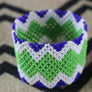 Art# K404 4 inch. Original Kayapo Traditional Peyote stitch Beaded Bracelet from Brazil