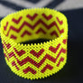 Art# K405 3+ inch. Original Kayapo Traditional Peyote stitch Beaded Bracelet from Brazil