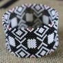 Art# K407 3+ inch. Original Kayapo Traditional Peyote stitch Beaded Bracelet from Brazil