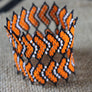 Art# K408 2.5+ inch. Original Kayapo Traditional Peyote stitch Beaded Bracelet from Brazil