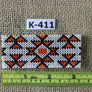 Art# K411 3+ inch. Original Kayapo Traditional Peyote stitch Beaded Bracelet from Brazil