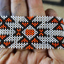 Art# K411 3+ inch. Original Kayapo Traditional Peyote stitch Beaded Bracelet from Brazil