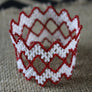 Art# K415 - 3 inch. Original Kayapo Traditional Peyote stitch Beaded Bracelet from Brazil