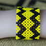 Art# K416 - 3+ inch. Original Kayapo Traditional Peyote stitch Beaded Bracelet from Brazil