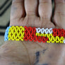 Art# K427 4 inch. Original Kayapo Traditional Peyote stitch Beaded Bracelet from Brazil