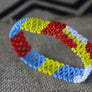 Art# K427 4 inch. Original Kayapo Traditional Peyote stitch Beaded Bracelet from Brazil