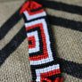 Art# K429 3+ inch. Original Kayapo Traditional Peyote stitch Beaded Bracelet from Brazil