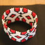 Art# K3 3.5 inch Original Kayapo Traditional Peyote stitch Beaded Bracelet from Brazil.