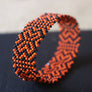 Art# K9 3+ inch Original Kayapo Traditional Peyote stitch Beaded Bracelet from Brazil.